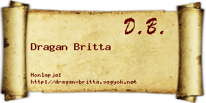 Dragan Britta névjegykártya